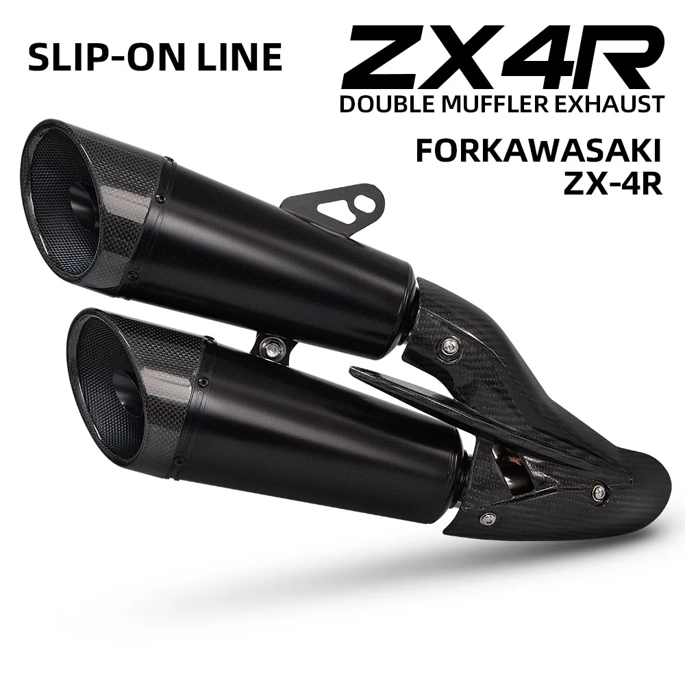 

Zar двойной выхлопной глушитель, гоночный комплект для kawasaki ZX 25RR 4R zx25r zx25rr 2020-2025 zx4rr zx4r 2023-25