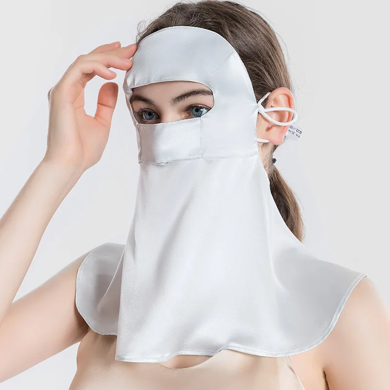 Vogelboom, 19Mm 100% Echt Zijden Zonnebrandmasker, Uv-Bescherming Ademend Volledig Gezicht Nekbescherming, Fietsmasker Zomer A47984qc