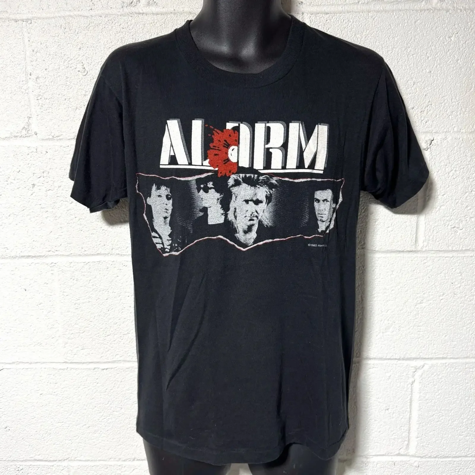 Rock Punk Tops Vintage Tees 1986 The Alarm Spirit in 86 Tour T-shirt Y2k Casual Loose Streetwear Print T Shirts Unisex