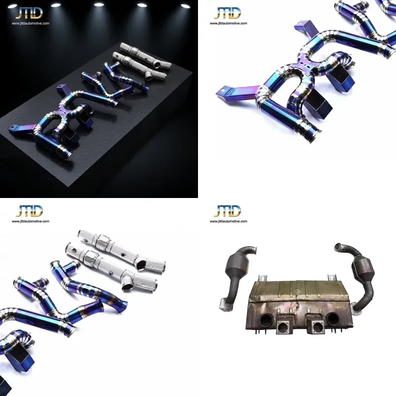 High Premium Auto Parts Titanium Alloy Full Exhaust Pipes for Lamborghini Murcielago LP640 with Stainless Downpipe