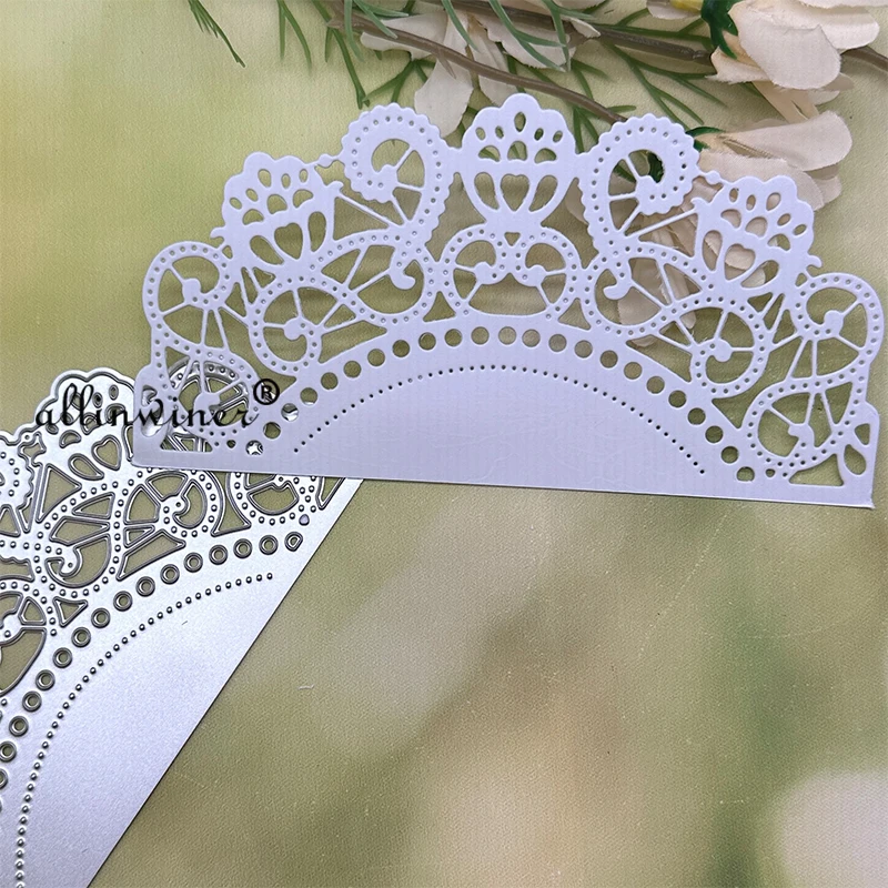 الدانتيل زهرة حافة الإطار المعادن قطع يموت الإستنسل DIY بها بنفسك سكرابوكينغ الزخرفية النقش الحرفية يموت قطع قالب