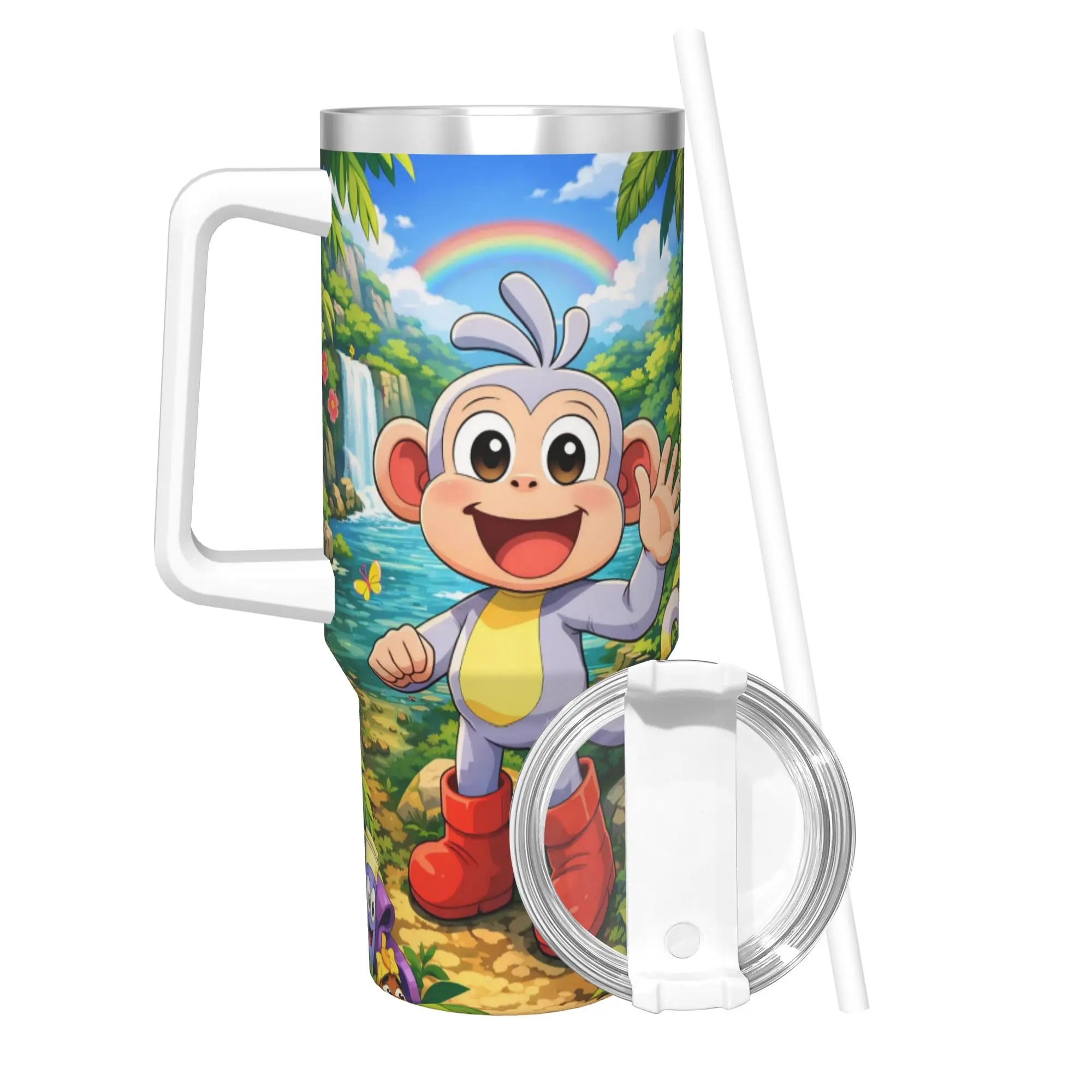 D-Doras The Explorers Tumbler 40oz Stainless Steel Double Wall Vacuum Insulated  Cup With Straw