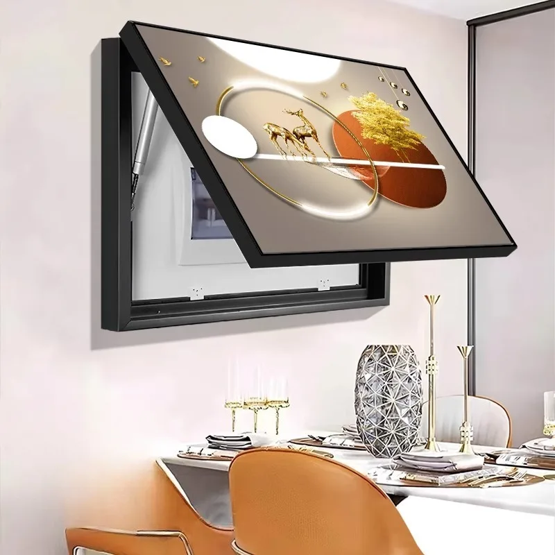 

Light luxury meter box decorative painting 2025 new distribution box restaurant non-punching electric switch box switch block ha