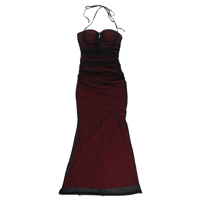ONE TO WAN Gothic Damenkleid Ärmellos Spitze Schwarz Bodycon Minikleider 2026 Y2K Grunge Punk Harajuku Lolita Fairy Core – Detail 9