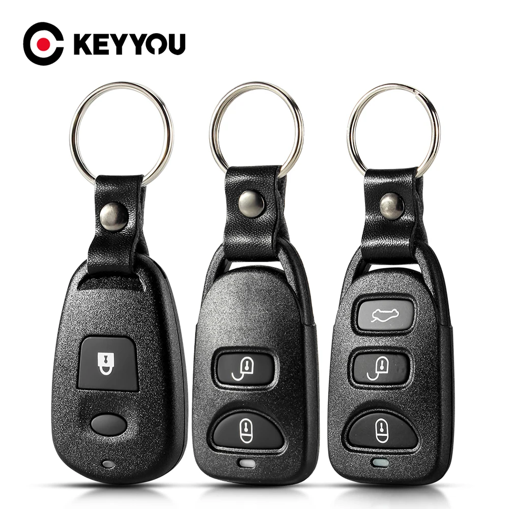 KEYYOU For Hyundai Old Elantra Santa Fe IX25 Tucson No Battery Holder Remote Car Key Shell Case 2/3/4 Buttons