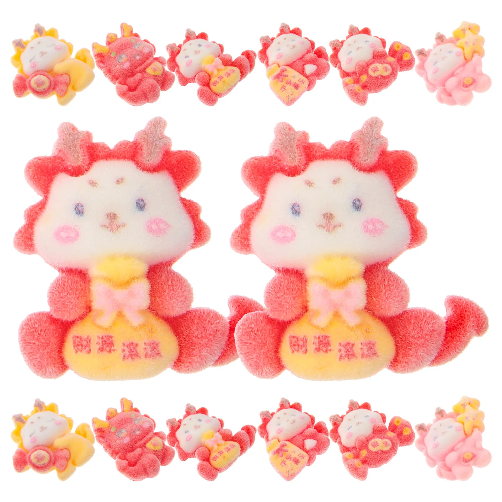 

30pcs Red Cute Resin Charms for Hair Clips DIY Phone Case Decorations Miniature Models Accessories