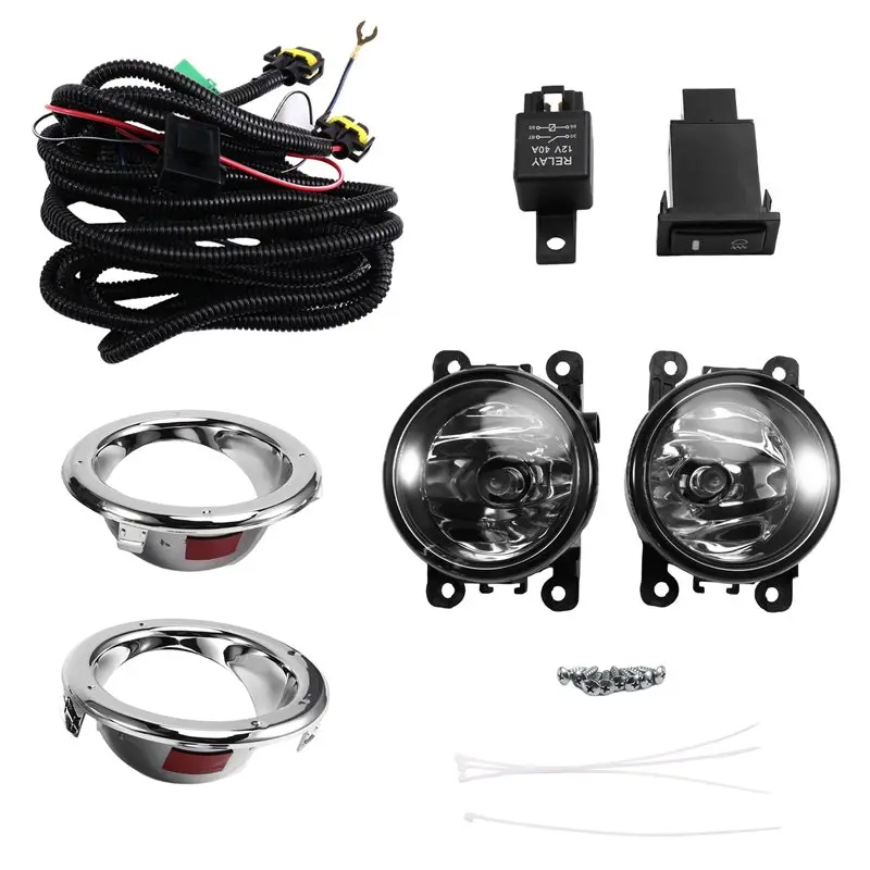 For Nissan Patrol Y61 2005-2009 Front Bumper Fog Lamp Kit 1 Set With Harness Bulb Switch Car Fog Light-L94A