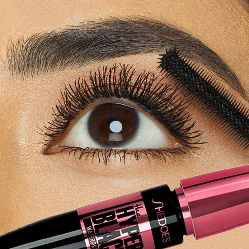 Waterproof Black Mascara 4D Curling Thick Quick Drying Non-blooming Mascara Women Professional Long Lasting Eyes Makeup Cosmetic