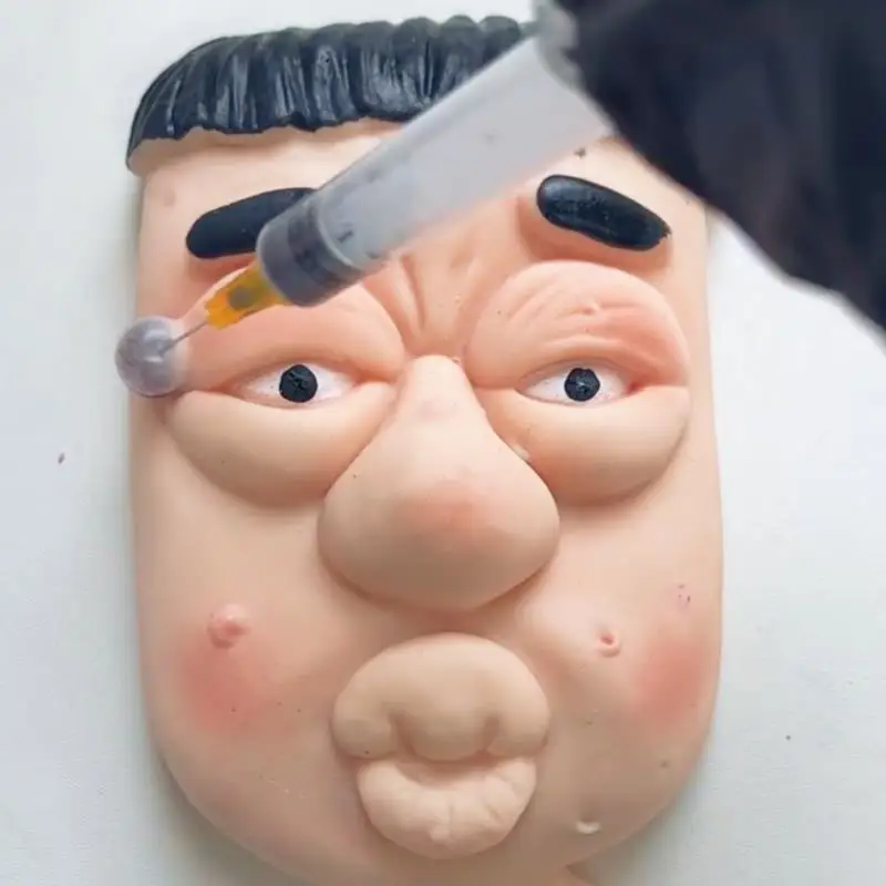 لعبة وجه سيليكون سريعة الارتداد لتخفيف الضغط الزائد، لعبة وجه قابلة للعصر للمرح والإبداع وتخفيف التوتر