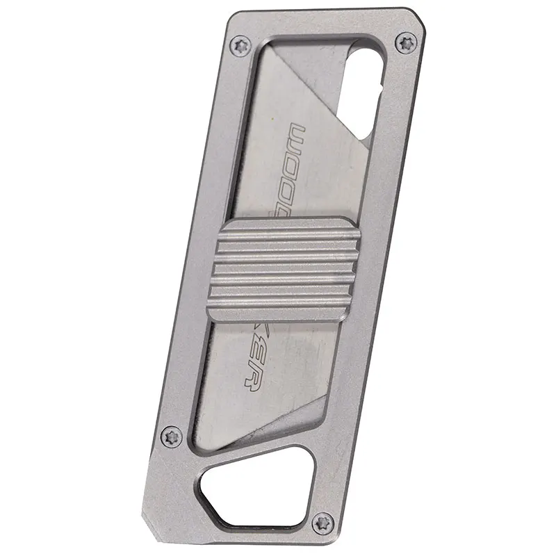 

Retractable Utility Knife Box Cutter Small Little Pocket EDC Cutting Tool With Key Chain Hole for Outdoor Life