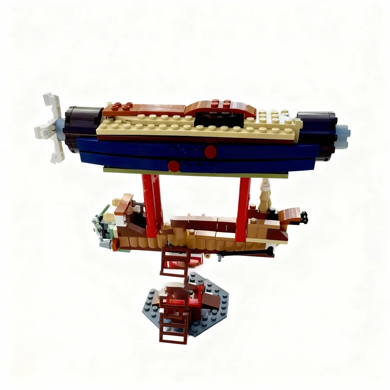 224-teiliges MOC Kreatives Modell Steampunk-Luftschiff Benutzerdefinierte Bausteine DIY-Ideen Montage-Set Geschenk Sammlerstück Heim-Dekoration
