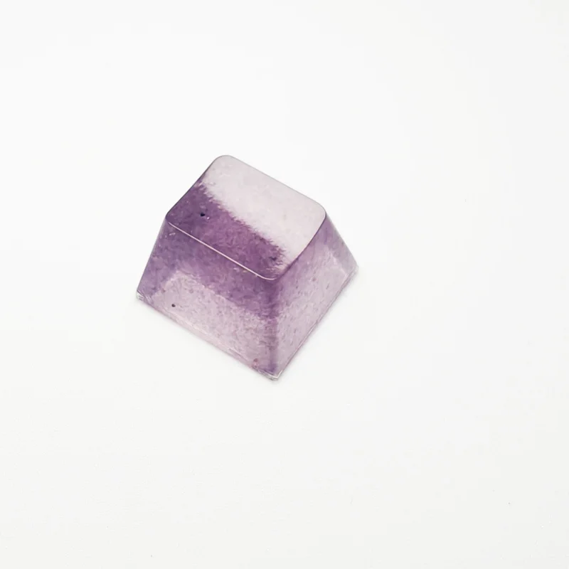 Fantasy Light Amethyst Keycap Imitate Amethyst Creative Handmade Customization Translucent Personalized Single Cross Column Axis