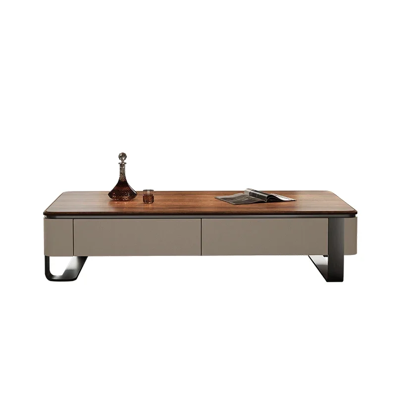 

FG26Italian minimalist walnut solid wood coffee table household light luxury high-end high-end new coffee table