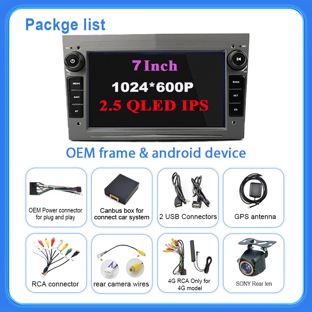 7 pollici Radio Android Per OPEL ASTRA HJ 2004 VECTRA VAUXHALL ANTARA ZAFIRA CORSA CD VIVARO MERIVA VEDA Multimedia Carplay Audio