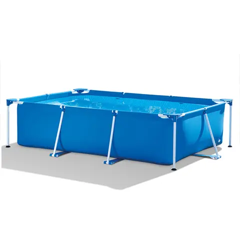Family Easy Set Above Ground Rectangular PVC Frame Pool for Adults and Children Swimming