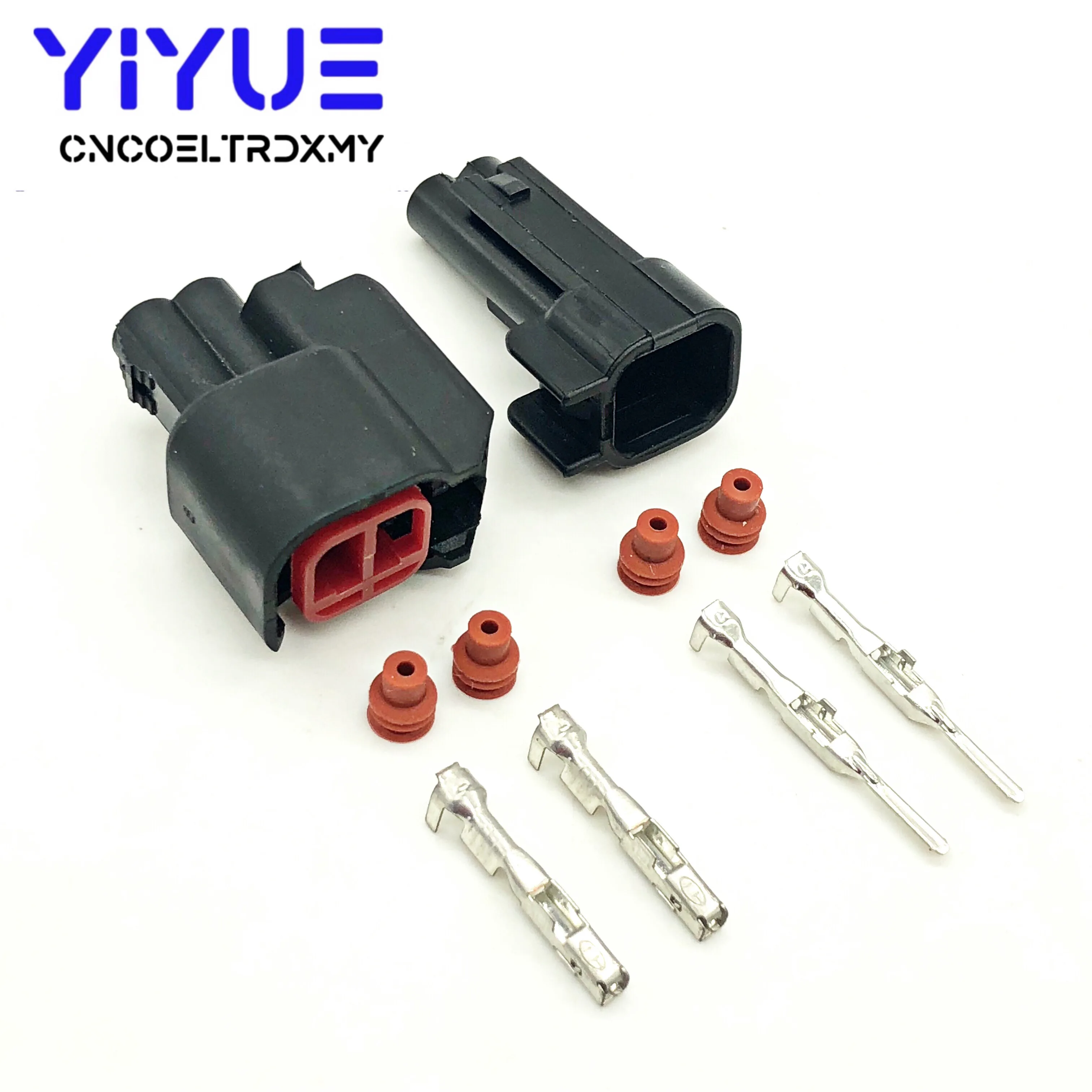 1set 2 Pin Male and Female ev6 ev14 USCAR Fuel Injector Pigtail Connectors sr20det rb30 GTR FAST ls2 ls3 Universal