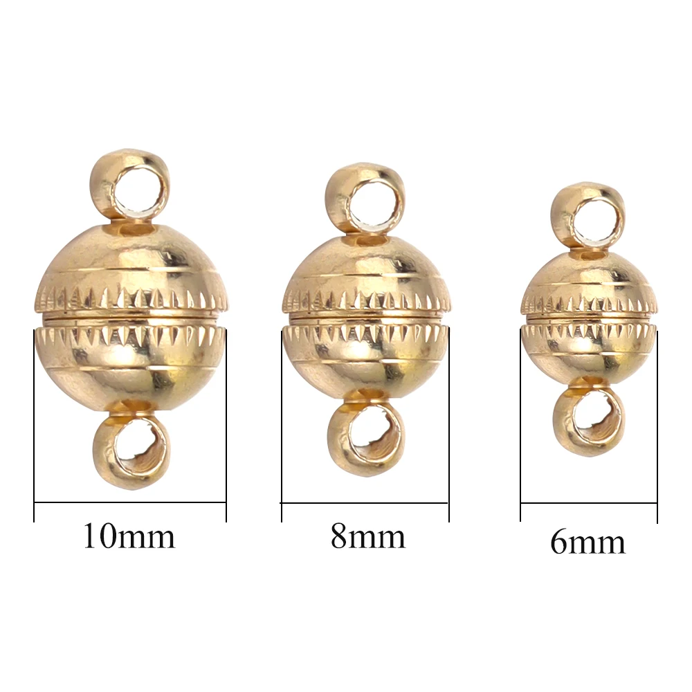 Magnetic Copper Clasps 5Sets Round Copper Clasps