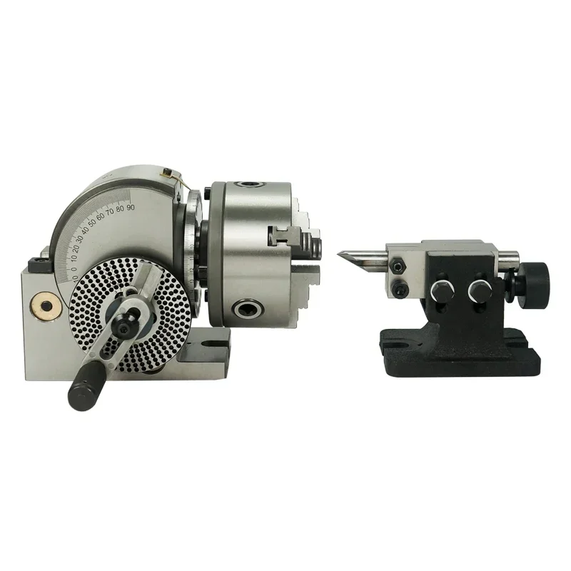 Universal Dividing Head rotary axis 100mm 125mm 3-Jaw Lathe Chuck Tailstock for router engraving CNC  machine