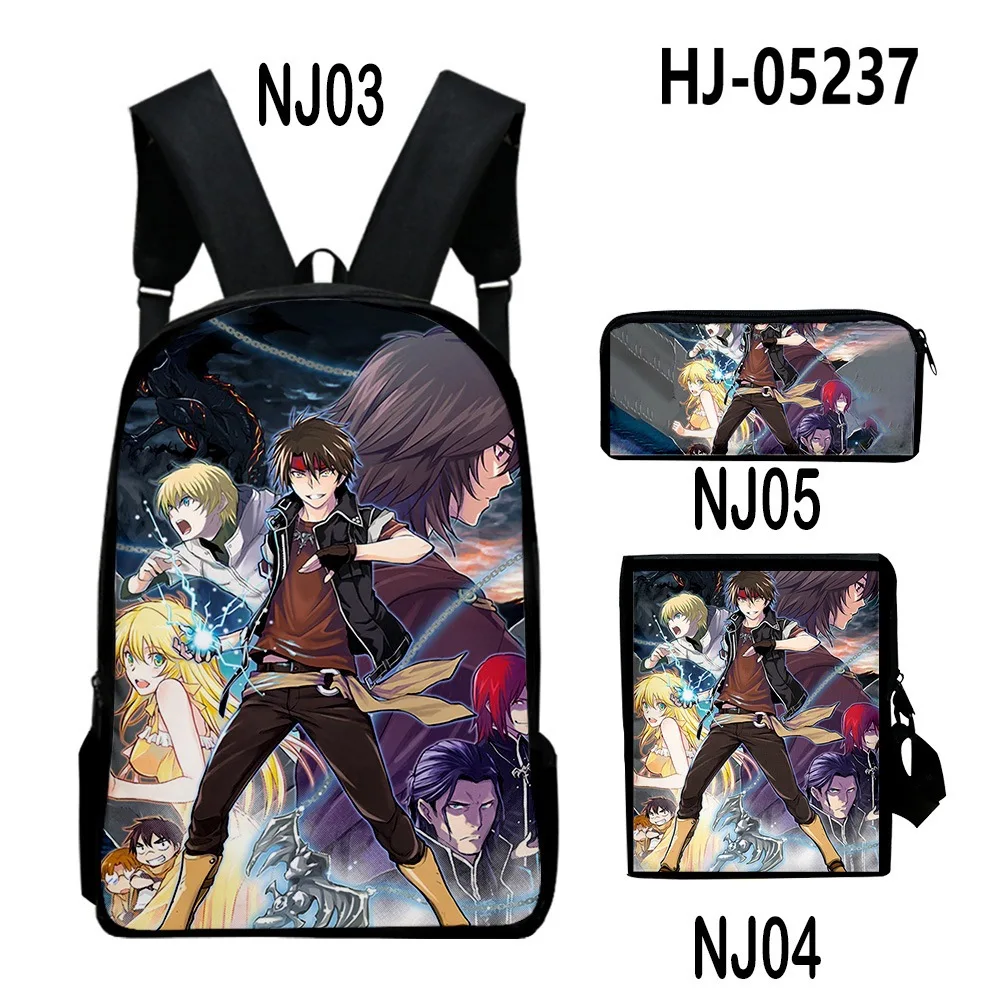 Classic Sorcerous Stabber Orphen 3D Print 3pcs/Set pupil School Bags Laptop Daypack Backpack Inclined shoulder bag Pencil Case