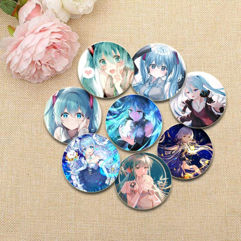 Miku Cartoon Character Badge Music Singer Enamel Pins for Clothes Backpack Jewelry Handmade Gifts Cosplay Anime Cute Brooches