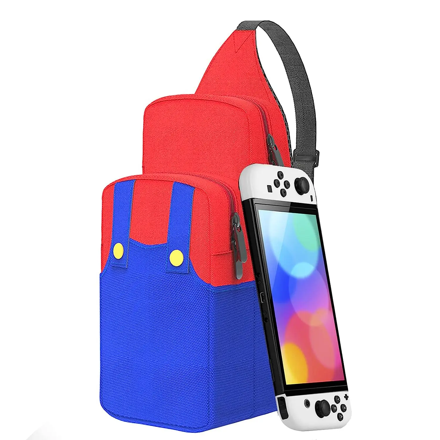 Cute Travel Bag For Nintendo Switch/Lite/OLED/Steam Deck, Small Sling Portable Waterproof Backpack Carrying Shoulder Bag Case