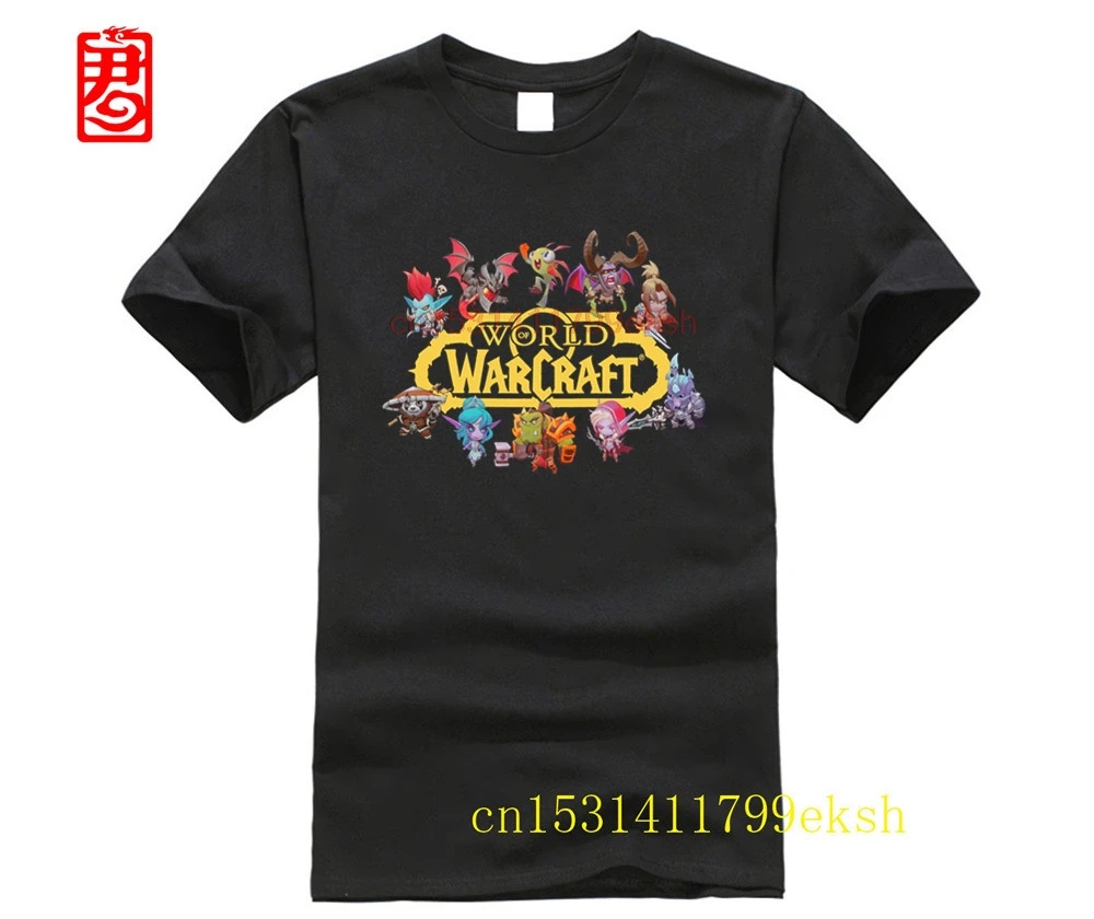 World of Warcraft Characters Logo T-Shirt 2024 Fashion New Metal Band T-shirt Style Natural Cotton O-neck Tee shirt winner tee