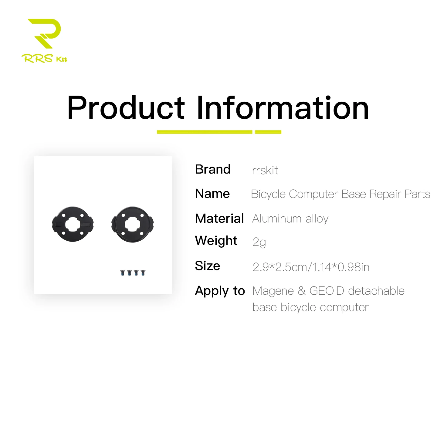 Aluminum Alloy Bike Computer Base Mount Ultralight Replacement Repair Parts with Screws For Geoid CC700/700Pro Magene 606Pro image 4