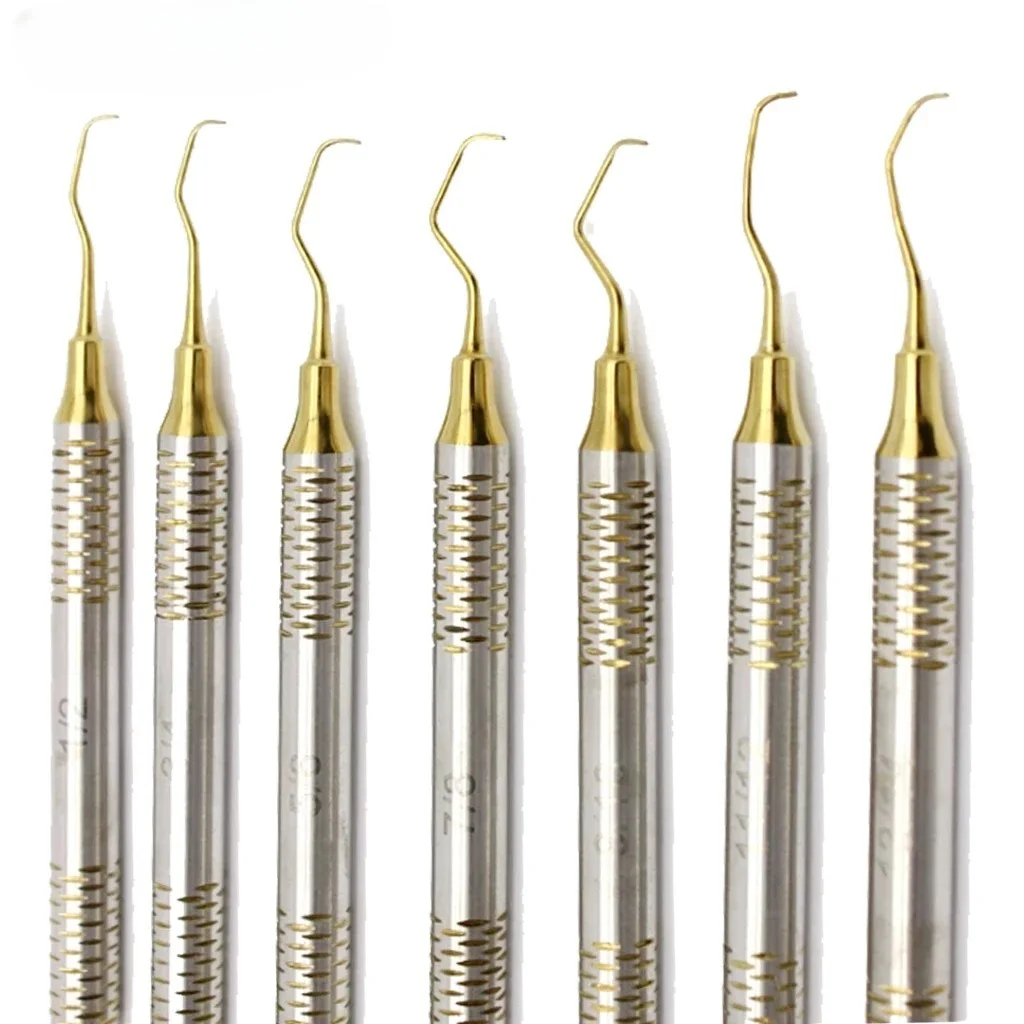 

7 шт./компл., стоматологический скалер для чистки зубов, ручной набор, пародонтальные изящные костные кюреты, перио-сканеры, инструмент для ухода за полостью рта, отбеливание зубов