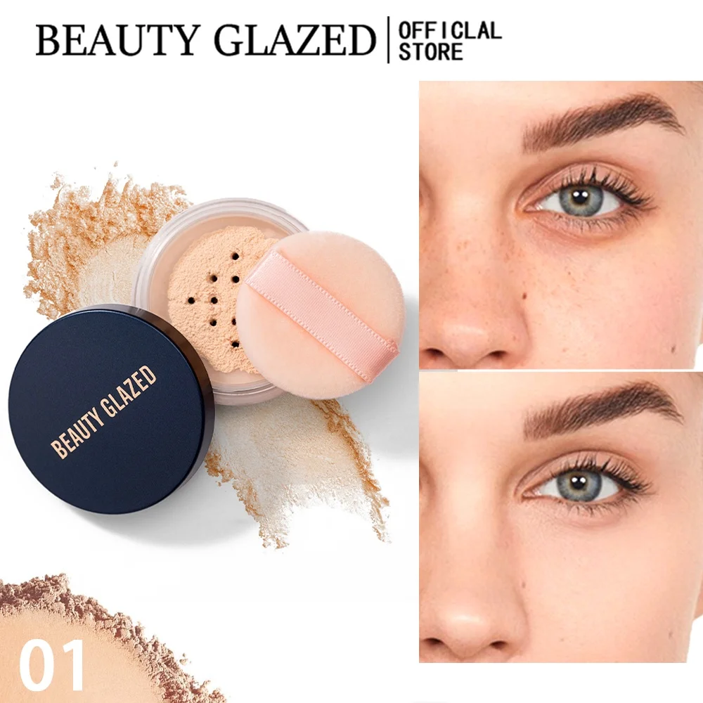 BEAUTY GLAZED Mattifying Loose Powder Oil Control Matte Anti-shine Weightless Face Makeup Foundation Powder