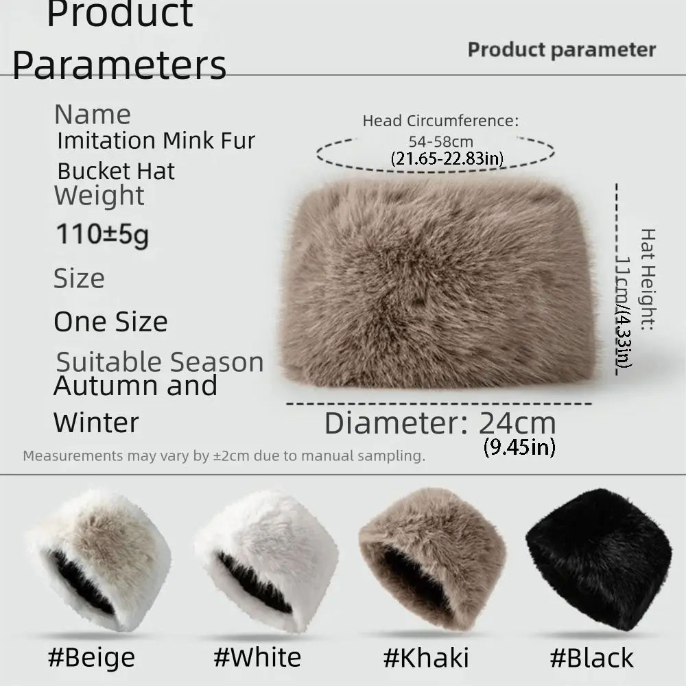 Elegant Imitation Fur Artificial Fur Hat Thickened Ear Protection Hat Fluffy Hat Fashion All-match Winter Cap Cycling