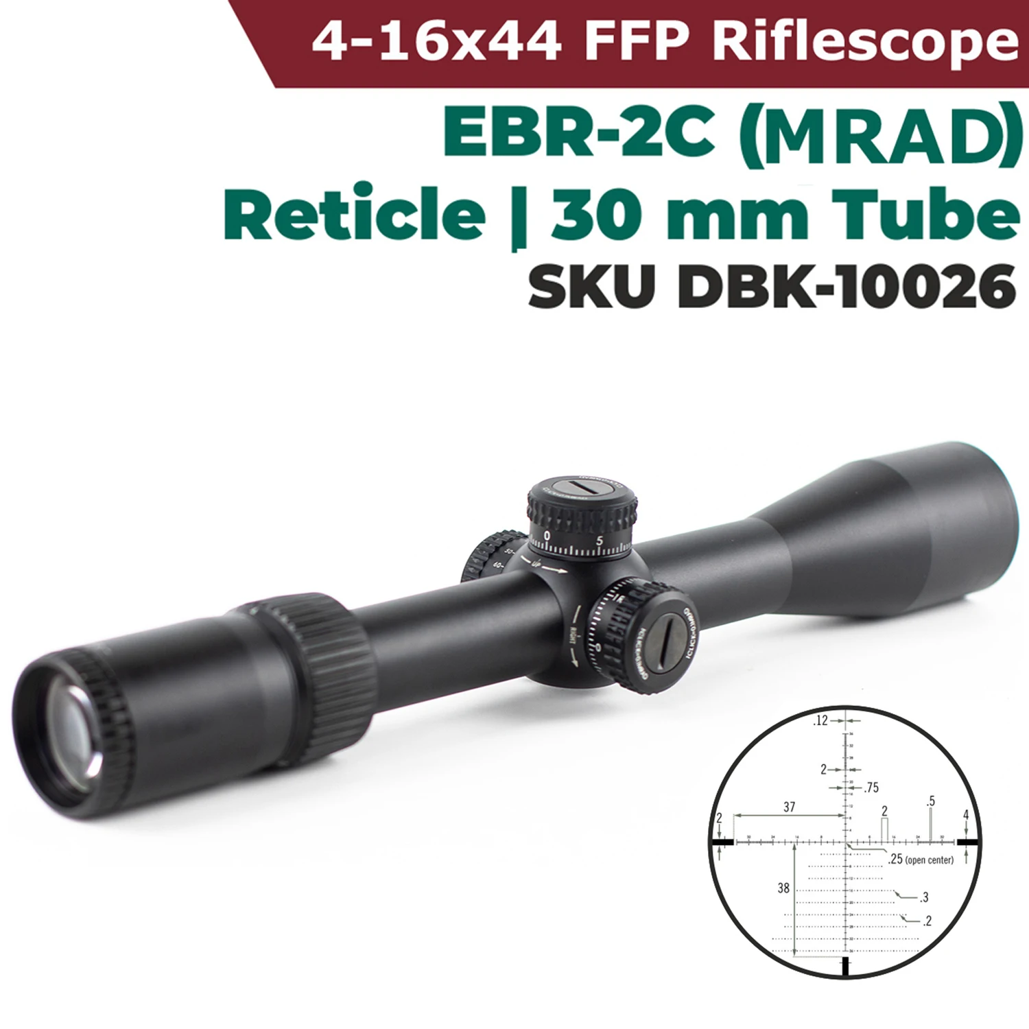 

Original V*RT*X Optics D**M*NDB*CK Tactical 4-16X44 First Focal Plane(FFP) Riflescopes EBR-2C(MRAD) Reticle 30mm Tube Scope