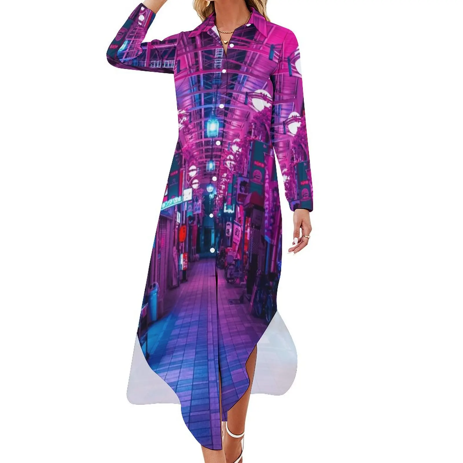 

ENTRANCE TO THE NEXT DIMENSION Long Sleeved Shirt Dress Bride dresses dress korean style