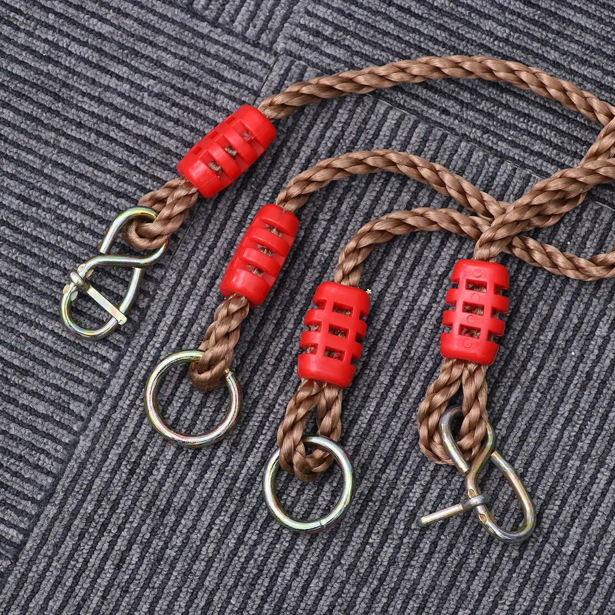 

Pair Swing Rope Adjustable Load-Bearing 300kg Strong Brown 1.8m Perfect Tree Beam Swing Playground Accessory Adult