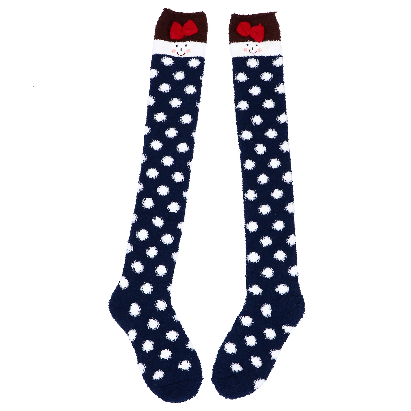 

Polyester Socks Round Dot Warm Fuzzy Girls Knee Socks Tube Leg Warmer Long Stocking Thigh Cozy Soft Comfort Feet Fall