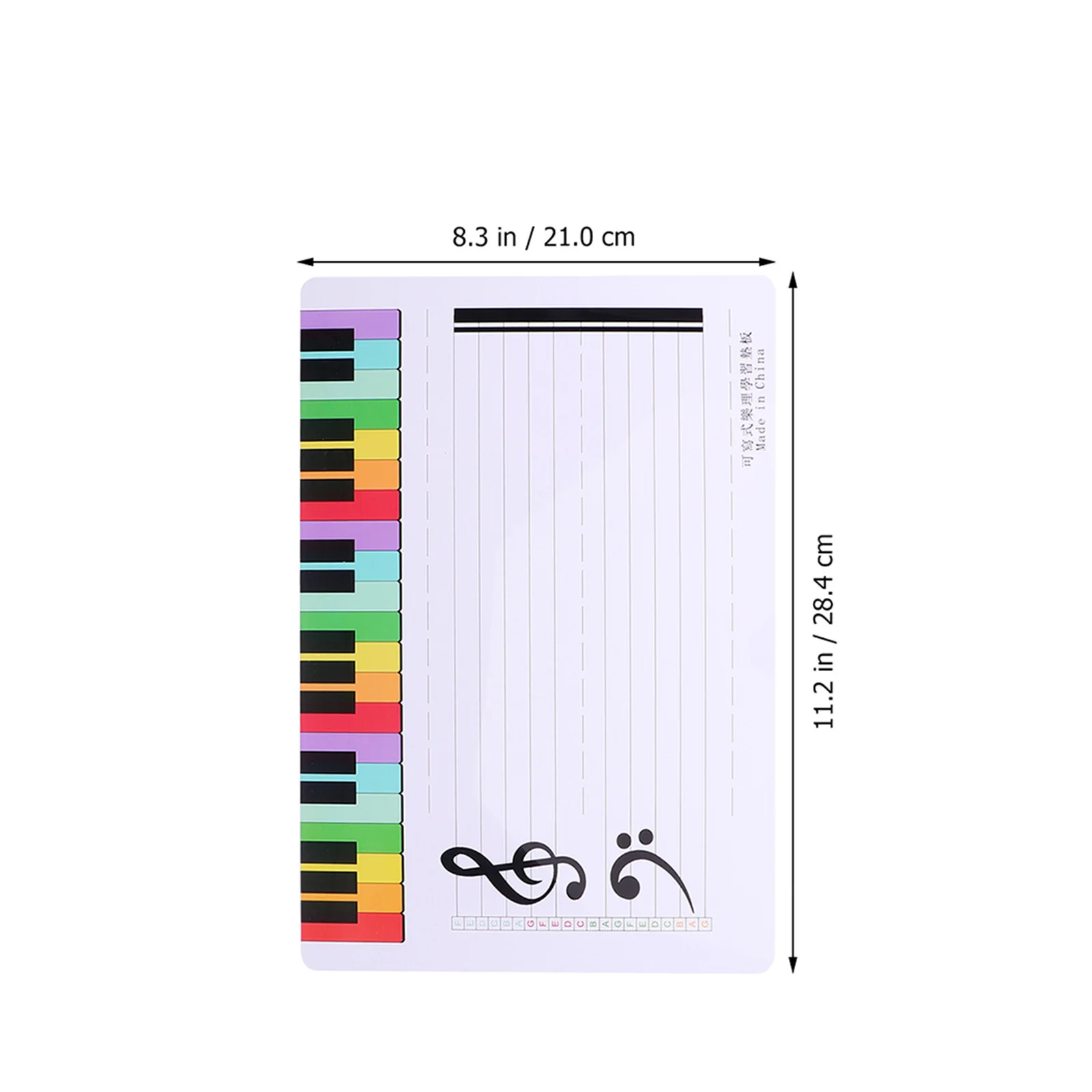 Writable Erasable Music Staff Whiteboard Lightweight Portable Stave Board For Piano Practice Reusable Teaching Tool