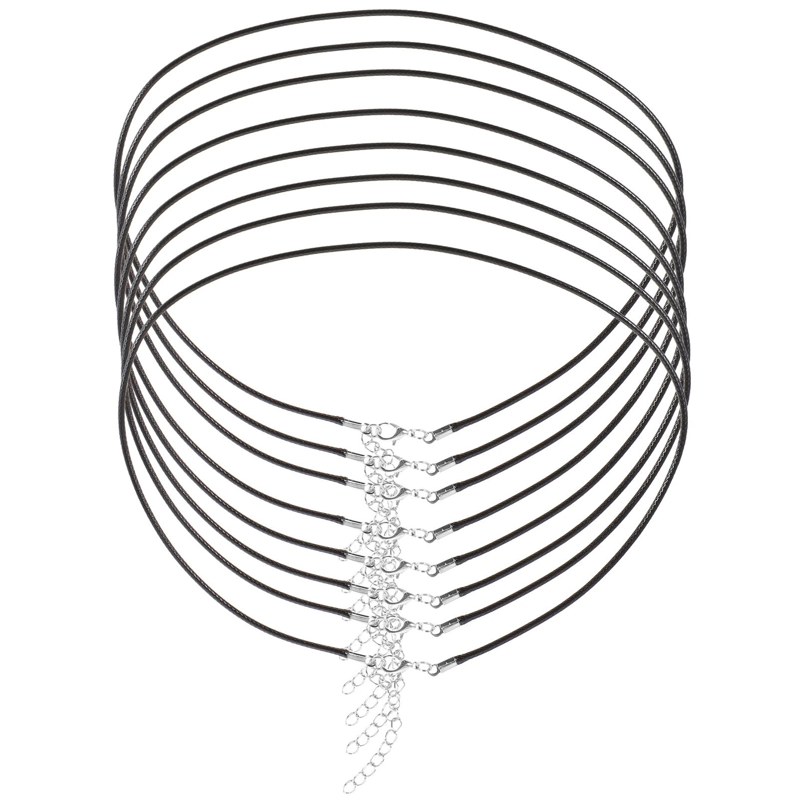

100pcs Necklace Rope Lobster Clasp Black Wax 0mm DIY Jewelry Making Supplies Chains for Pendant Accessories