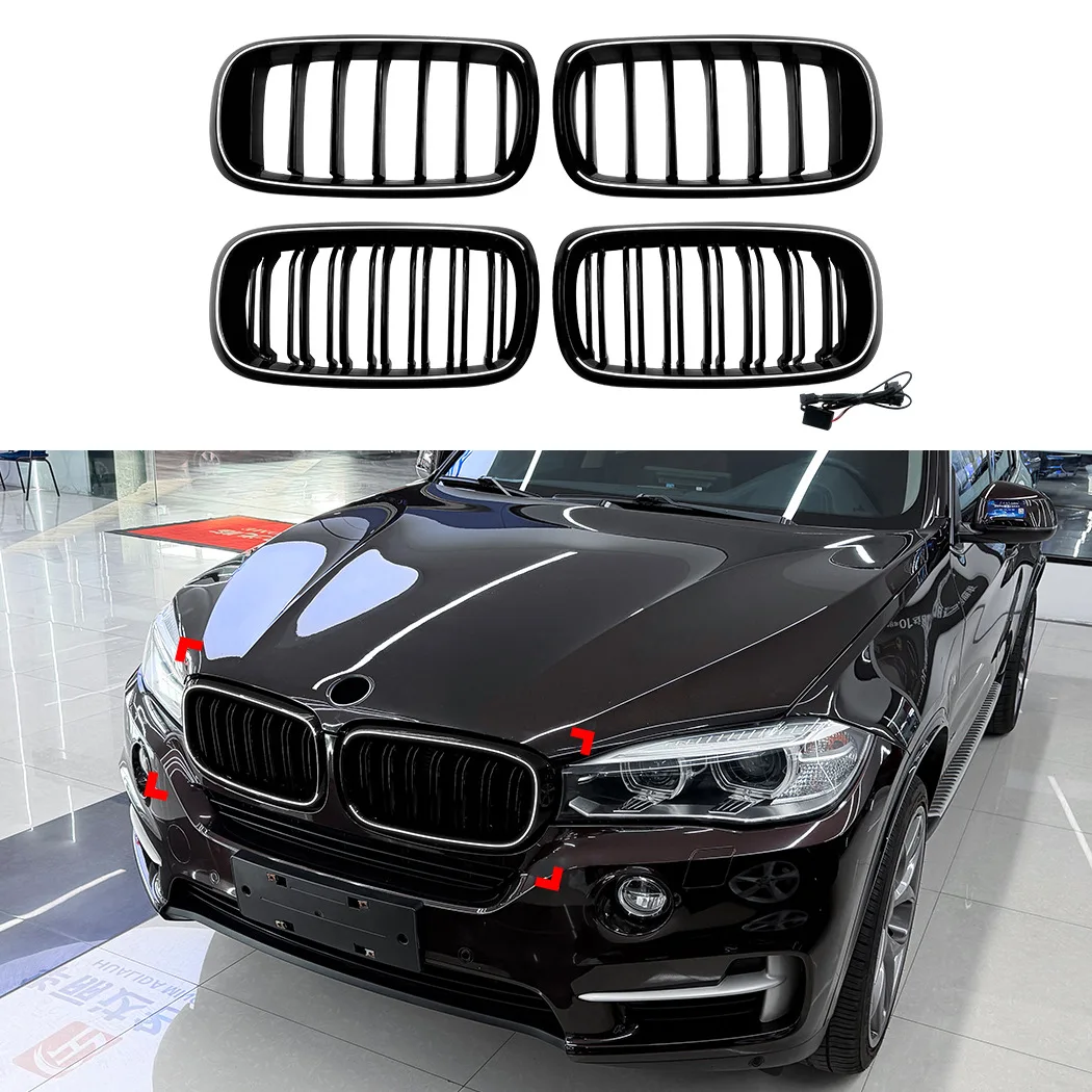 

Подходит для BMW X5 F15 X6 F16 2014-2018: модификация решетки воздухозаборника со светодиодной подсветкой.