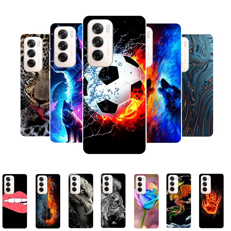 For OPPO Reno 12 Pro Case Football Soft Silicone Back Cases for OPPO Reno12 Pro 5G CPH2625 Phone Cover Reno12Pro etui fundas