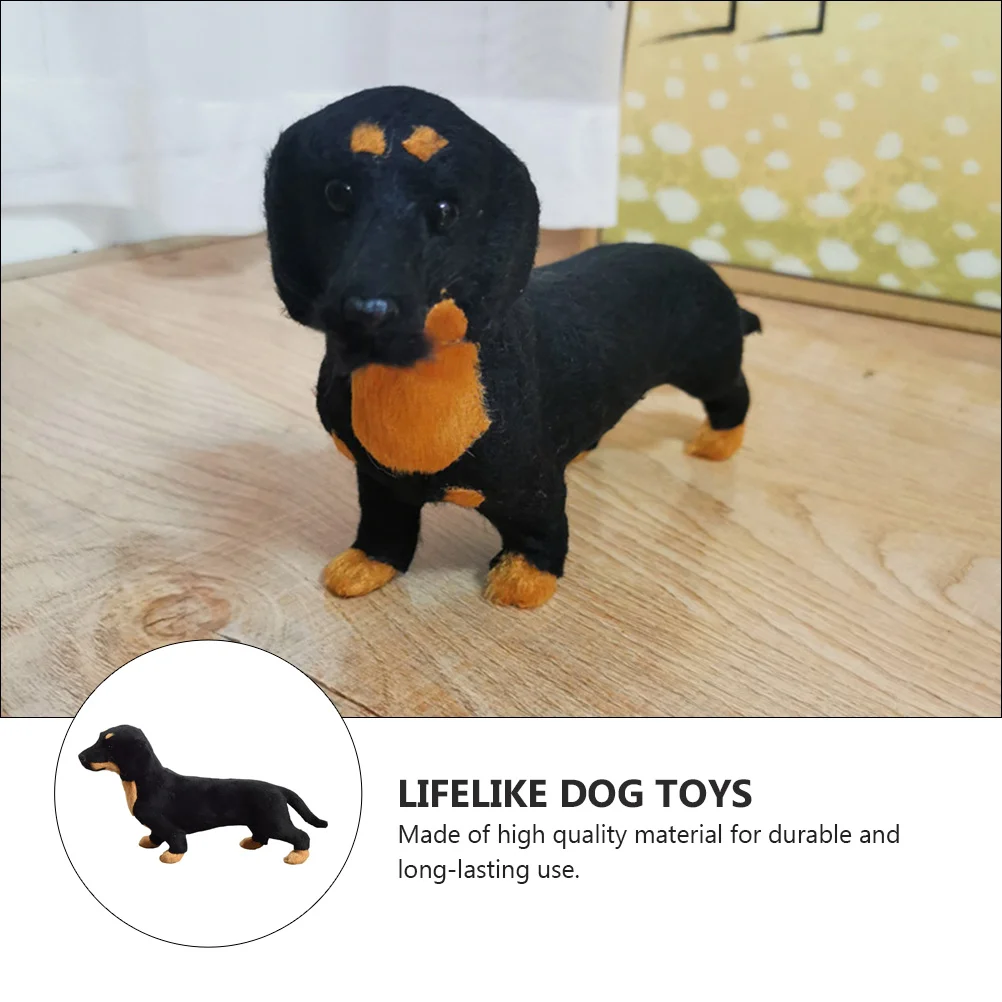 The Dog Dachshund Model Child Puppy Toys for Kids Statue Inner Polyethylene Educational