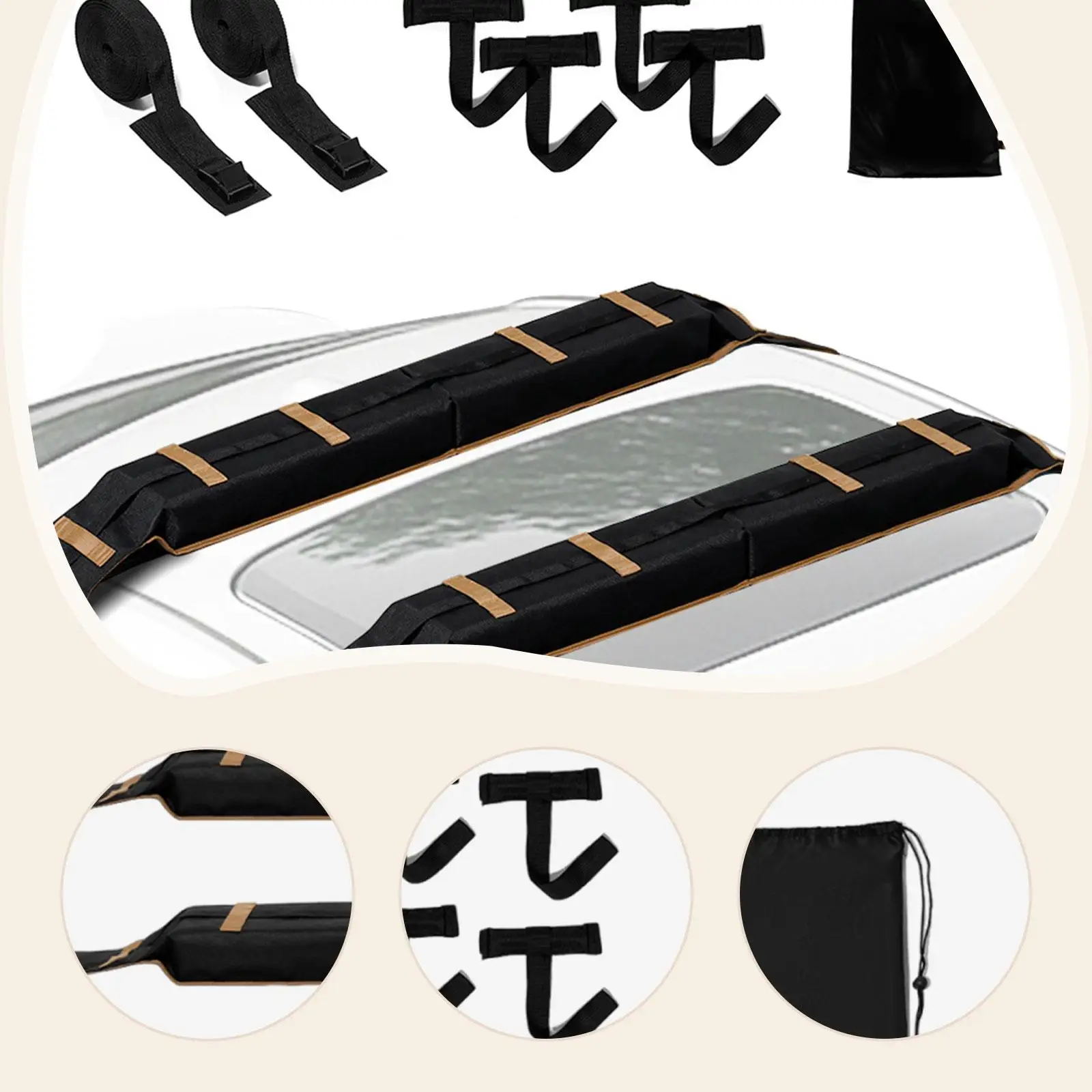 رف سقف ناعم للسيارات وإكسسوارات السيارات العالمية لـ Canoe Paddleboard Yak