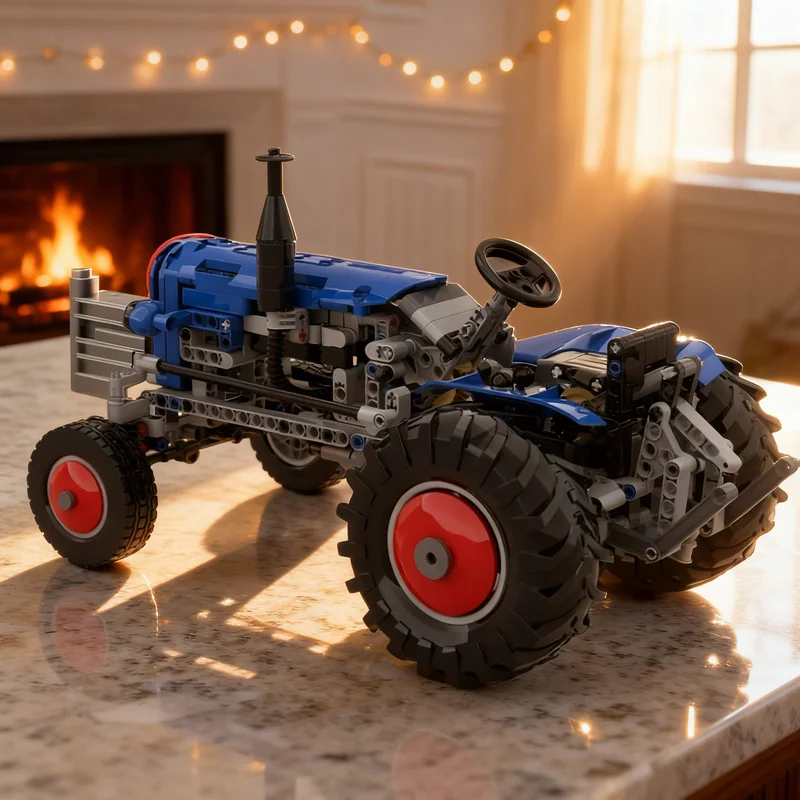 

524pcs MOC Vintage Tractor With Mowbar Technical Model Building Blocks Creative Gift DIY Display Decor Adult Premium Kids Desk