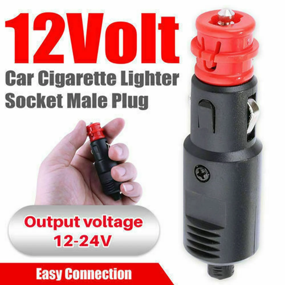 12 V-24 V Cigarette Lighter Plug with Screw Fuse Car Car Cigarette Lighter Plug