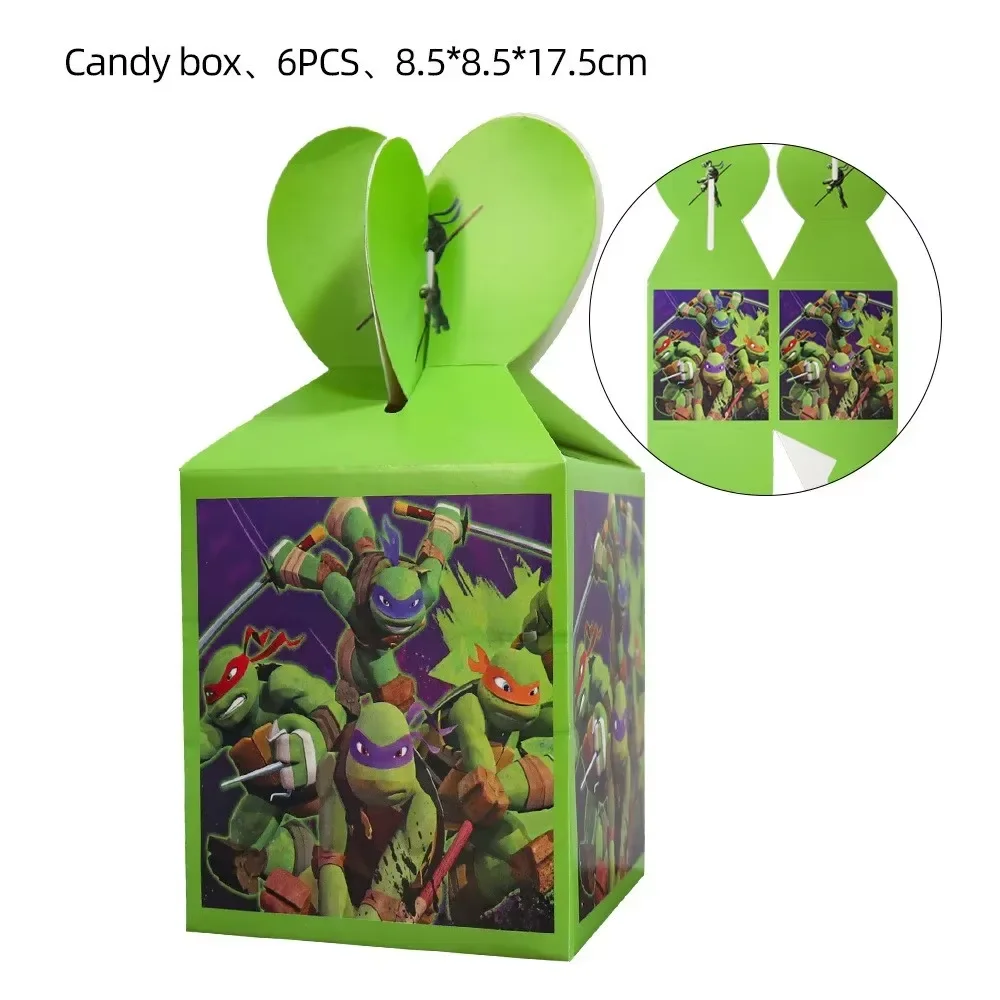 Super-Ninja-Turtles Cartoon-Themen-Party-Dekorationen Geschirr Teller Becher Tischdecke Ballons Baby-Shower-Party-Zubehör-Set – Detail 16