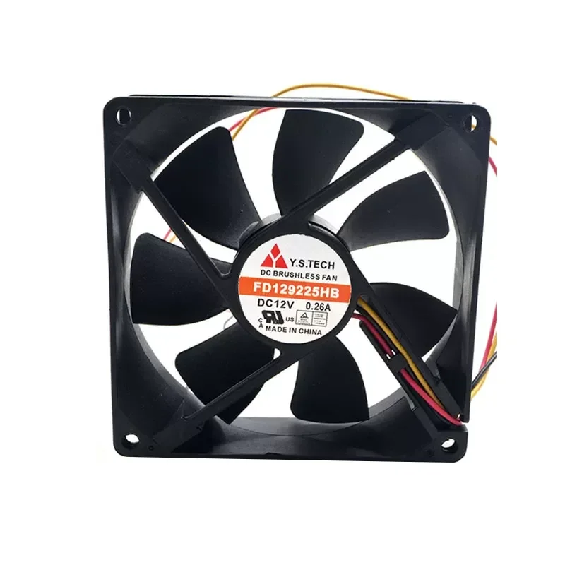 for Wonsan Y.S.TECH FD129225HB 12V 0.26A 9CM 9025 3-Wire Cooling Fan