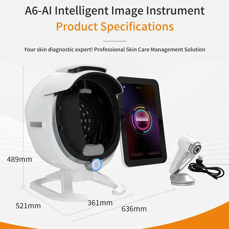 AI 3D Skin Analysis Scanner Diagnosis 8 Spectrum Professional Analysis Skin Tester Detection Skin Problem Beauty Salon Equipment
