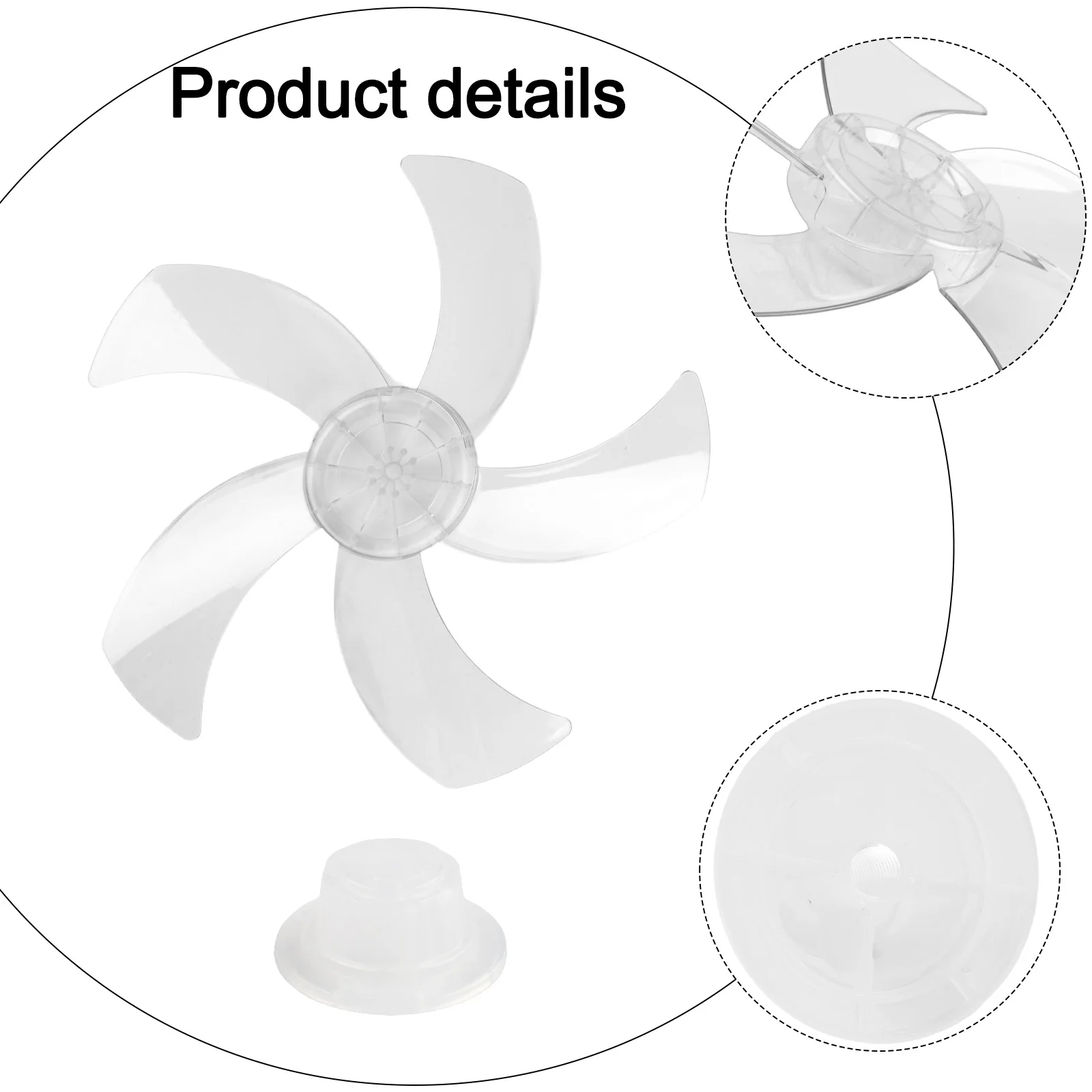 Desk Fan Blade 16 Inches/380mm Table Fan Blade Long-lasting Performance Lightweight AS Plastic Easy To Install