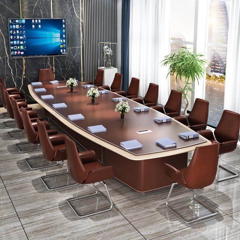 Luxury Modern Hotel Conference Table Chairs Easy Assembly Wooden Meeting Table Modular Multi-Function Office Furniture