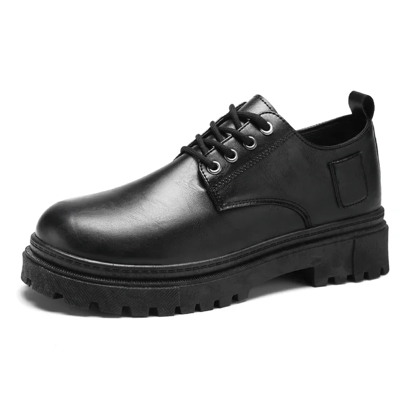 

New men's anti-slip flat shoes, business casual leather shoes loafers versatile for banquets, small leather shoes in large sizes