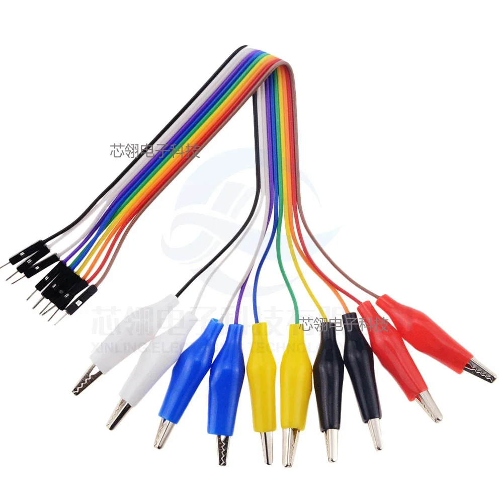 Colorful DuPont wire with alligator clip DuPont male/female to alligator clip/test clamp/connection wire