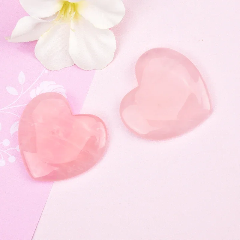 

Custom Jade Facial Body Scraping Massage Tool Pink Guasha Stone Rose Quartz Gua Sha Board